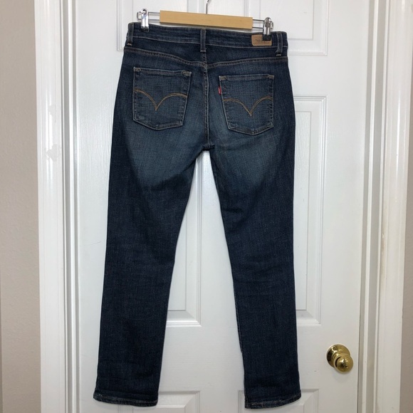 Levi’s The Original Jean Mid Rise Skinny Stretchy Cotton Dark Wash Jeans 8 Short - Picture 5 of 15